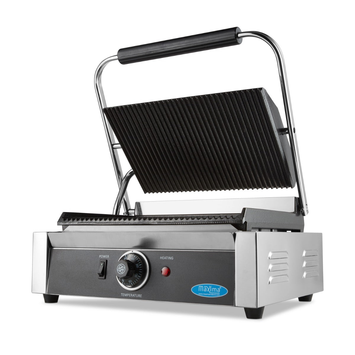 Grill a contatto - Professionale - rigato - piastra singola - 33,5cm