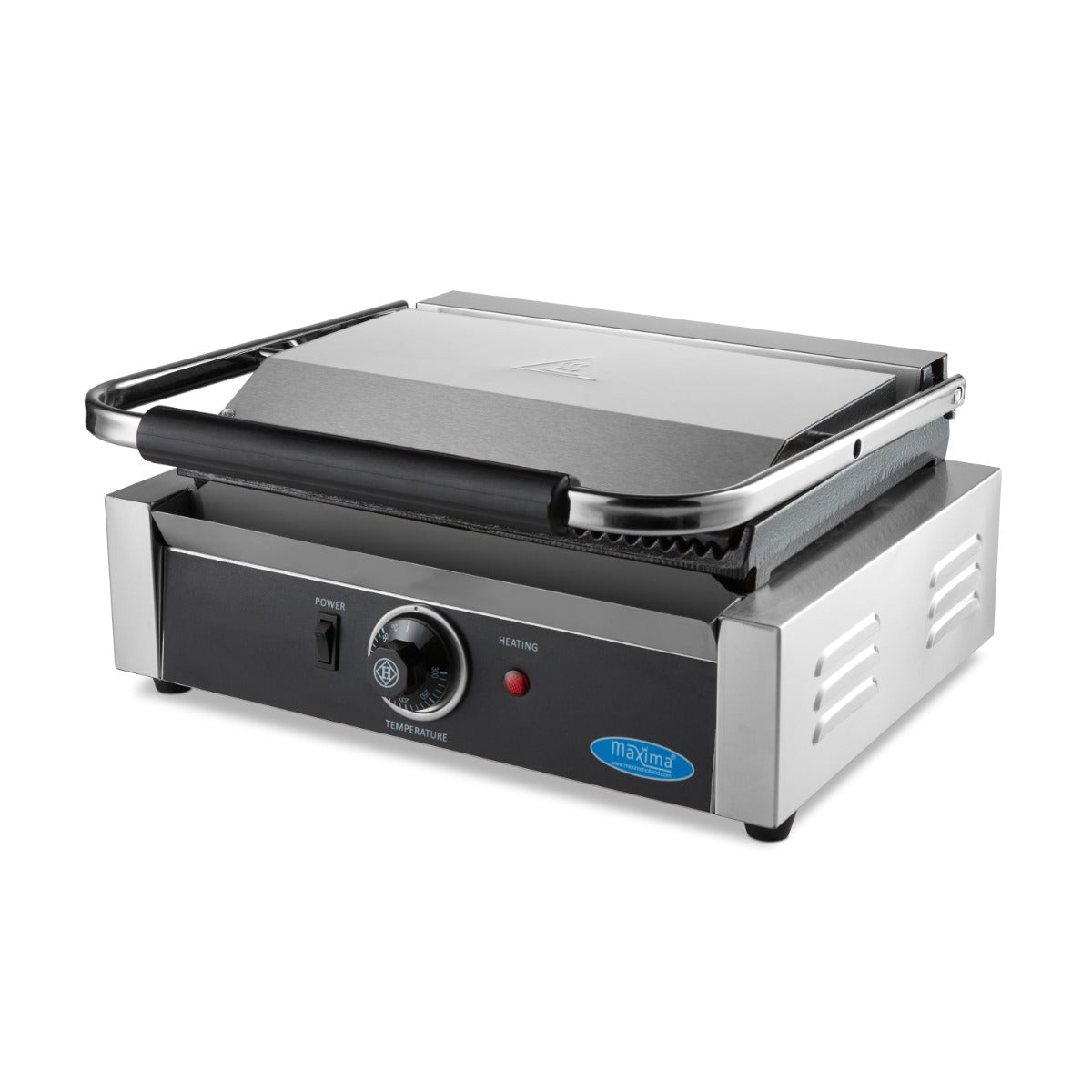 Grill a contatto - Professionale - rigato - piastra singola - 33,5cm