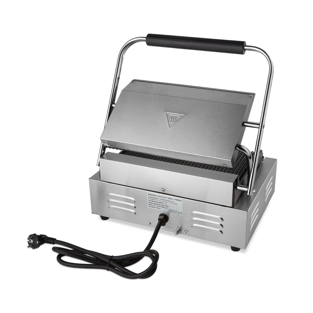 Grill a contatto - Professionale - rigato - piastra singola - 33,5cm