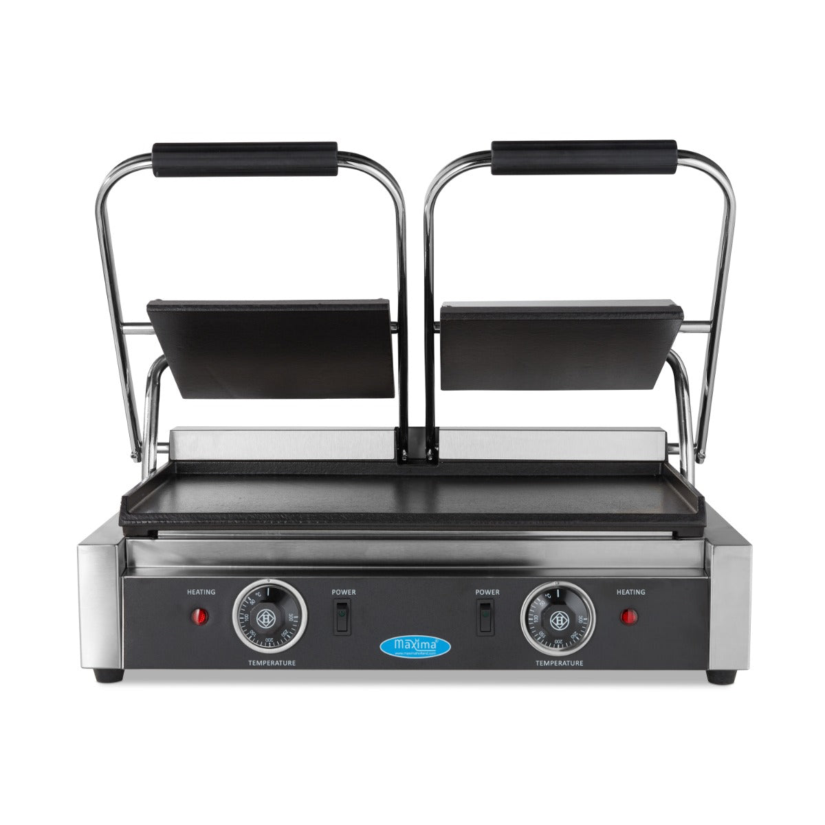 Grill a contatto - Professionale - liscio - piastra doppia - 2 x 22cm