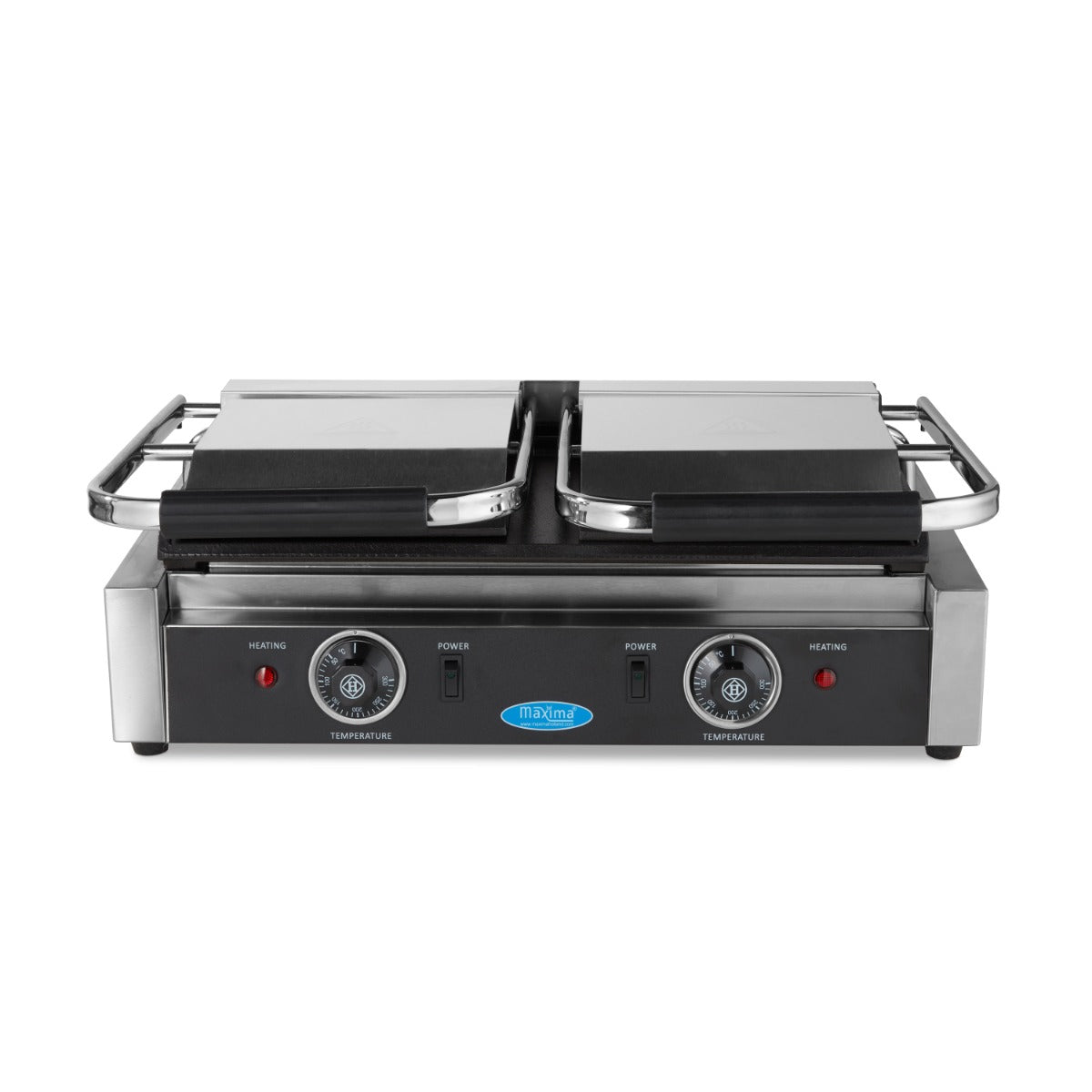 Grill a contatto - Professionale - liscio - piastra doppia - 2 x 22cm