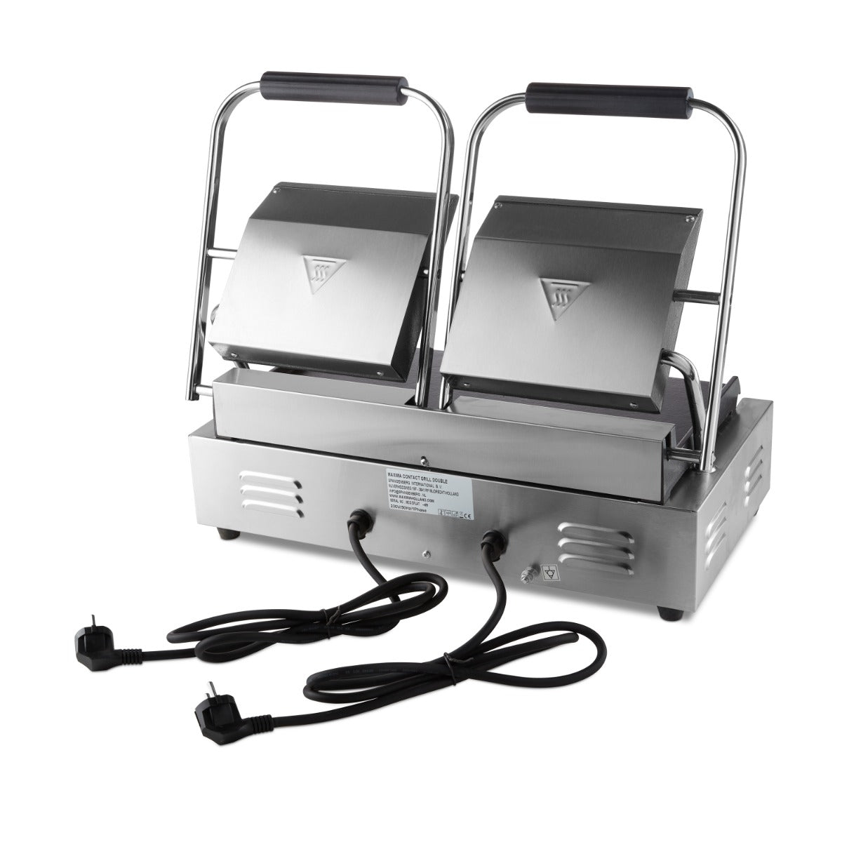 Grill a contatto - Professionale - liscio - piastra doppia - 2 x 22cm