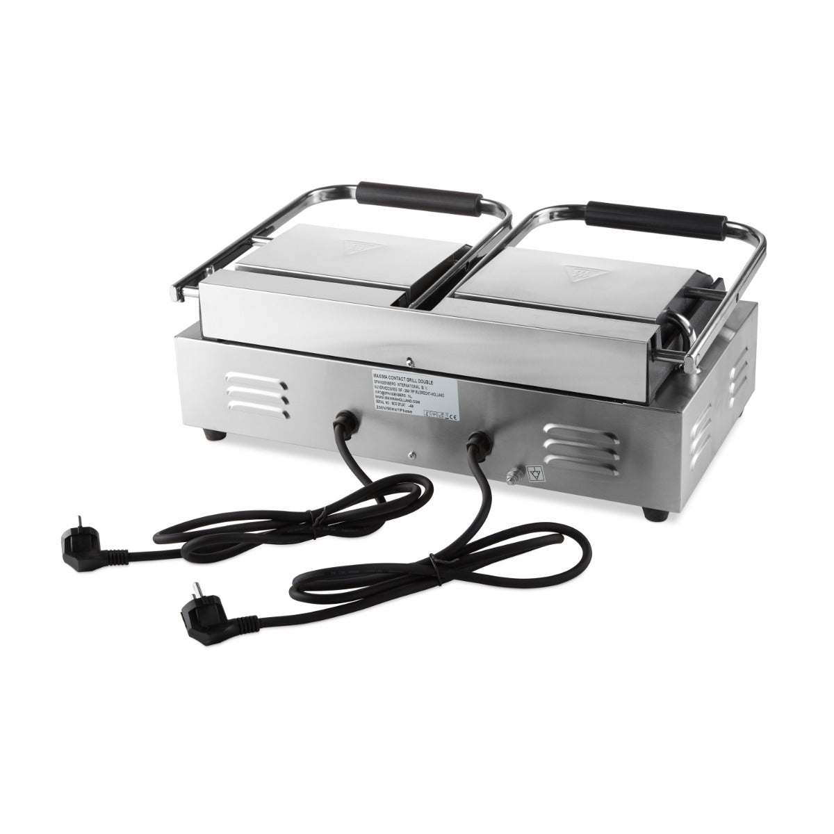 Grill a contatto - Professionale - liscio - piastra doppia - 2 x 22cm