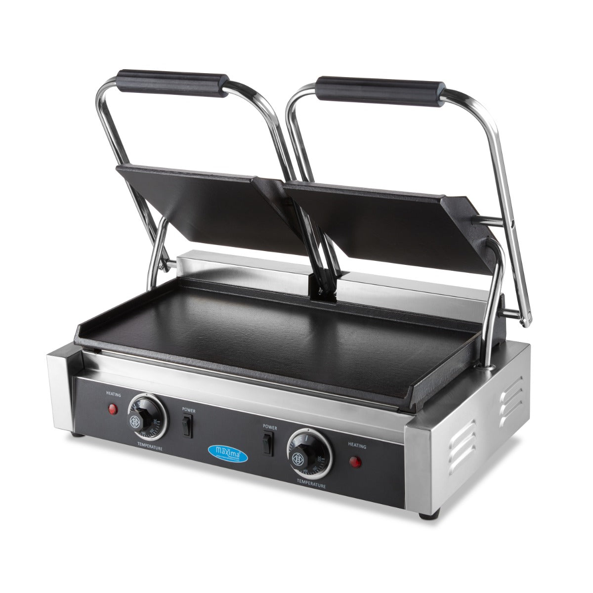 Grill a contatto - Professionale - liscio - piastra doppia - 2 x 22cm