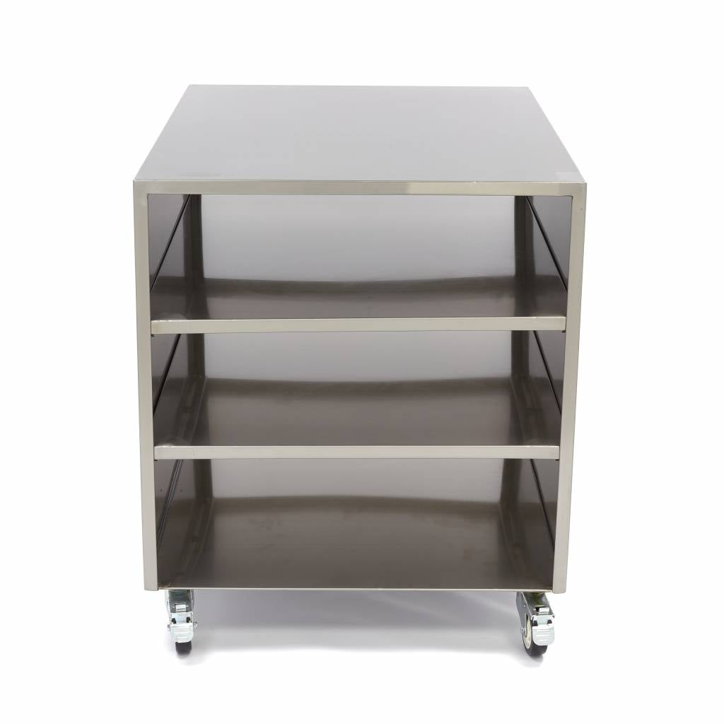 Mesa de la Máquina Acero Inoxidable - Profesional - 60 x 80cm - 120kg Capacidad de Carga - con Ruedas