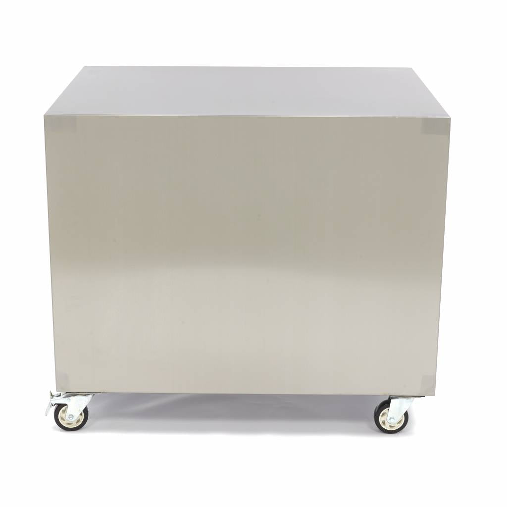 Mesa de la Máquina Acero Inoxidable - Profesional - 60 x 80cm - 120kg Capacidad de Carga - con Ruedas