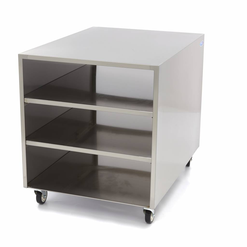 Mesa de la Máquina Acero Inoxidable - Profesional - 60 x 80cm - 120kg Capacidad de Carga - con Ruedas
