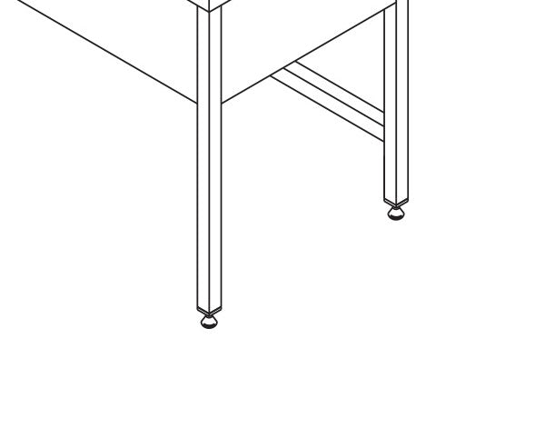 Mesa para Lavavajillas - Profesional - 120 x 60cm - con Fregadero y Salpicadero - incl Estante de Almacenamiento