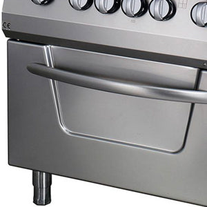 Heavy Duty Estufa de Cocina - Profesional - 4 Quemadores - Unidad Doble - 70cm de Profundidad - con Horno - Eléctrico