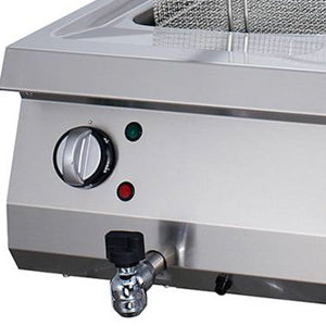 Heavy Duty Freidora - Profesional - 2 x 12L - Unidad Doble - 70cm de Profundidad - con Grifo de Vaciado - Eléctrico