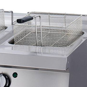 Heavy Duty Freidora - Profesional - 2 x 12L - Unidad Doble - 70cm de Profundidad - con Grifo de Vaciado - Eléctrico