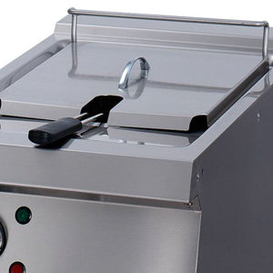 Heavy Duty Fritteuse - Professionell - 1 x 12L - Einzelgerät - 70cm Tiefe - mit Ablasshahn - Elektrisch