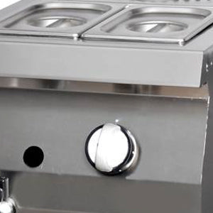 Heavy-Duty-Bain-Marie - Professionell - Einzelgerät - 70cm tief - Gas