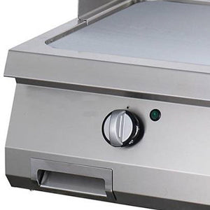 Heavy Duty Plancha - Profesional - Cromo Medio Ranurado - Unidad Doble - 70cm de Profundidad - Eléctrico