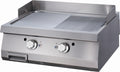 Heavy Duty Plancha - Profesional - Medio Ranurado - Unidad Doble - 70cm de Profundidad - Gas
