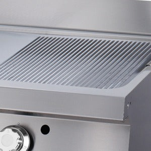 Heavy Duty Plancha - Profesional - Medio Ranurado - Unidad Doble - 70cm de Profundidad - Gas