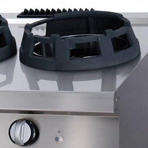 Heavy Duty Wok-Kocher - Professionell - 2 x Ø 28,5cm Kochringe - Doppelgerät - 70cm Tiefe - Gas