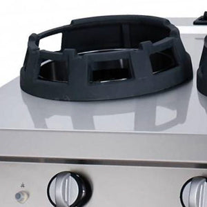 Heavy Duty Wok-Kocher - Professionell - 2 x Ø 28,5cm Kochringe - Doppelgerät - 70cm Tiefe - Gas