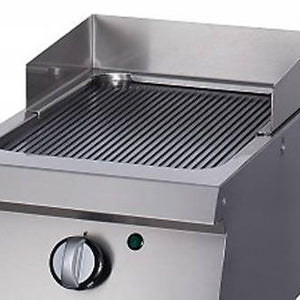 Hochleistungs-Grillplatte - Professionell - Gerillt, verchromt - Einzelgerät - 70 cm tief - Gas