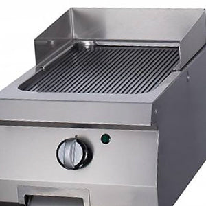 Hochleistungs-Grillplatte - Professionell - Gerillt, verchromt - Einzelgerät - 70 cm tief - Gas