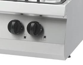 Heavy Duty Gasherd - Professionell - 4 Brenner - Doppeleinheit - 70cm tief - 24 kW - Gas