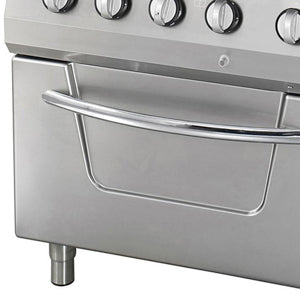 Heavy Duty Gasherd - Professionell - 4 Brenner - Doppeleinheit - 70cm tief - 37 kW - Gas mit integriertem Backofen