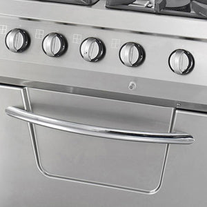 Heavy Duty Gasherd - Professionell - 4 Brenner - Doppeleinheit - 70cm tief - 37 kW - Gas mit integriertem Backofen