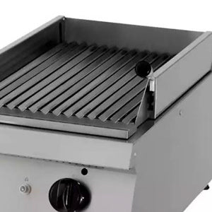 Heavy Duty Lavastein-Grill - Professionell - Einzelgerät - 70cm Tiefe - Gas