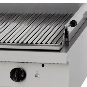 Heavy Duty Lavastein-Grill - Professionell - Doppelgerät - 70cm Tiefe - Gas