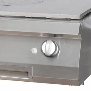 Heavy Duty Cucina a Piastra Radiante - Professionale - 1 Fuoco - Unità Doppia - 70cm di Profondità - Gas