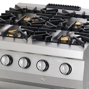 Premium Estufa de Cocina - Profesional - 4 Quemadores - Unidad Doble - 90cm de Profundidad - Gas