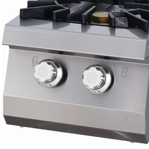 Premium-Kochfeld - Professionell - 2 Brenner - Einzeleinheit - 90cm Tiefe - Gas