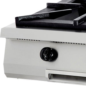 Premium Kochplatte - Professionell - 1 Brenner - Doppeleinheit - 90cm Tiefe - Gas