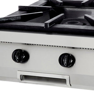 Premium Kochplatte - Professionell - 1 Brenner - Doppeleinheit - 90cm Tiefe - Gas