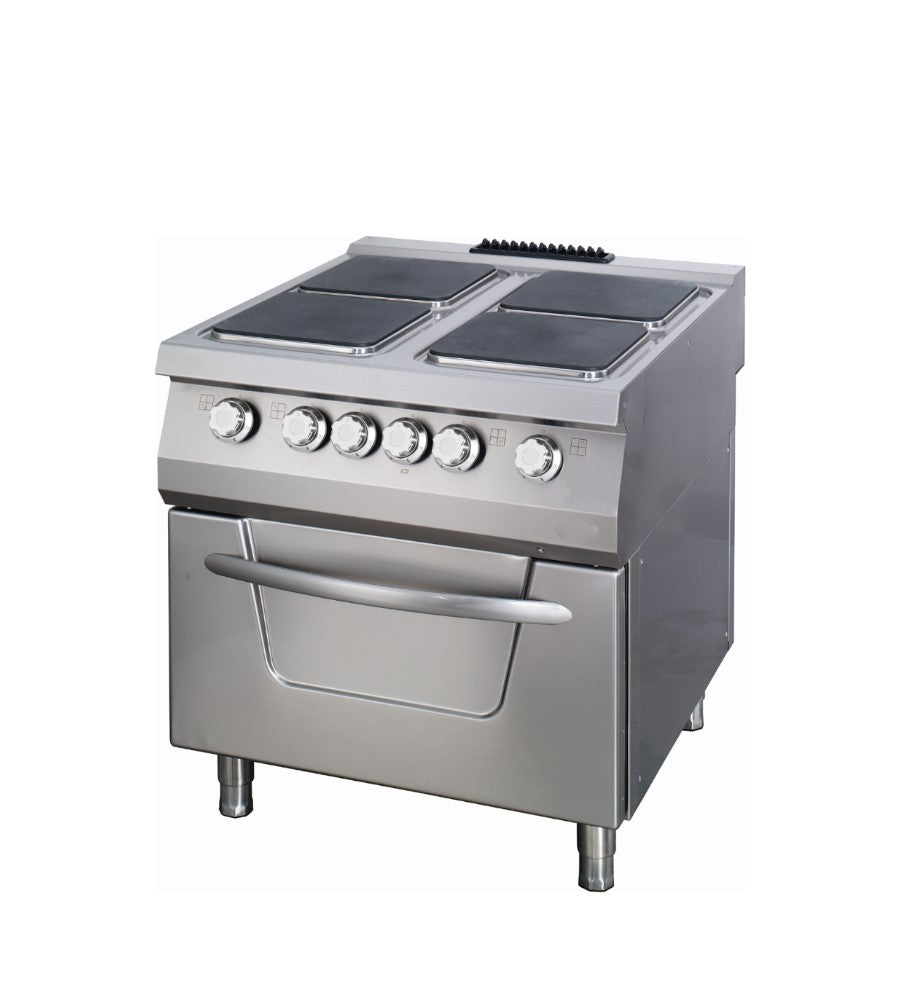 Cucina Premium - Professionale - 4 Piastre - Unità Doppia - 90cm di Profondità - Elettrica