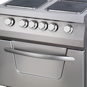 Cucina Premium - Professionale - 4 Piastre - Unità Doppia - 90cm di Profondità - Elettrica