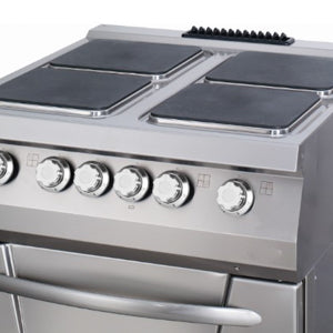 Cucina Premium - Professionale - 4 Piastre - Unità Doppia - 90cm di Profondità - Elettrica