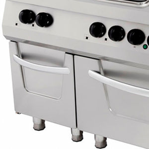 Premium Küchenherd - Professionell - 6 Platten - Dreifacheinheit - 90cm Tiefe - inkl. Backofen - Elektrisch