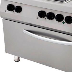 Premium Keukenfornuis - Professioneel - 6 Kookplaten - Drievoudige Unit - 90cm Diepte - incl. Brede Oven - Elektrisch