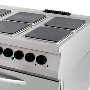 Premium Keukenfornuis - Professioneel - 6 Kookplaten - Drievoudige Unit - 90cm Diepte - incl. Brede Oven - Elektrisch