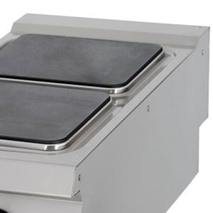 Piano cottura Premium - Professionale - 2 bruciatori - Unità singola - 90cm di profondità - Elettrico
