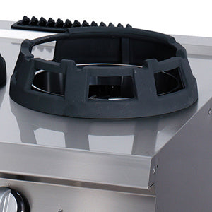 Fornello wok Premium - Professionale - 2 x 28,5 cm di diametro degli anelli di cottura - Unità doppia - 90cm di profondità - Gas