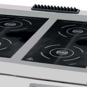Premium Placa de Cocción Inducción - Profesional - 4 Quemadores - Unidad Doble - 90cm de Profundidad - Eléctrico