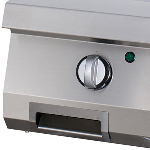 Premium-bakplaat - Professioneel - Glad chroom - Enkele unit - 90cm diep - Gas