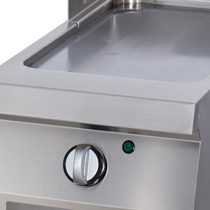 Premium-bakplaat - Professioneel - Glad chroom - Enkele unit - 90cm diep - Gas