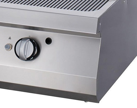 Premium-bakplaat - Professioneel - Geribbeld - Dubbele unit - 90cm diep - Gas