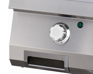 Premium-Grillplatte - Professionell - Glatt verchromt - Einzelgerät - 90 cm tief - Elektrisch
