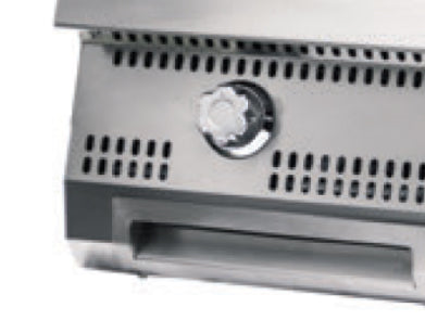Premium Grelhador a Gás - Profissional - 1 zona - Unidade individual - 90cm de profundidade - Gás
