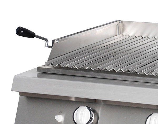 Premium-Lavasteingrill - Professionell - Doppelgerät - 90cm tief - Gas
