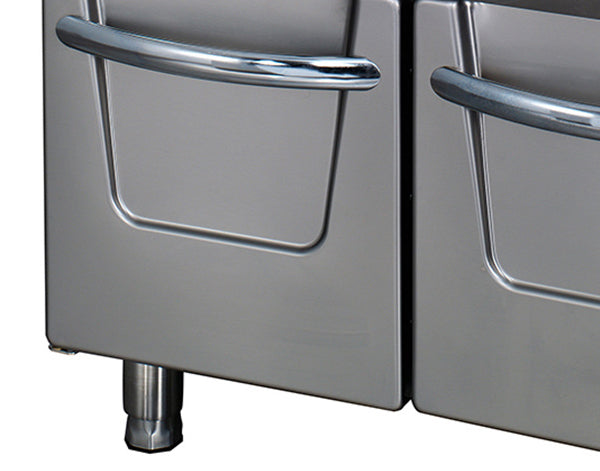 Premium Freidora - Profesional - 2 x 22L - Unidad Doble - 90cm de Profundidad - con Grifo de Vaciado - Eléctrico